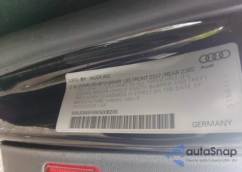 2019 Audi A4 40 Premium/40 Titanium Premium from USA, damaged, VIN WAUGMAF46KN008206